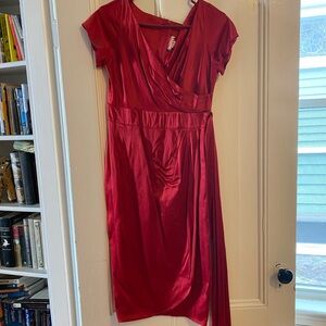 Old Hollywood Red Pinup Couture dress